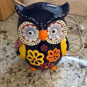 Colorful Ceramic Owl Lamp